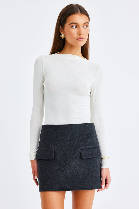 SNDYS JOVIE MINI SKIRT (Charcoal)