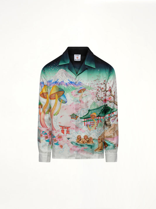 CASABLANCA Silk Satin Flowers Shirt (Multicolour)