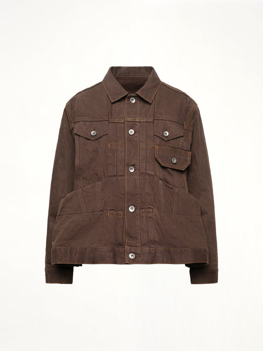 SACAI Denim Jacket (Brown)