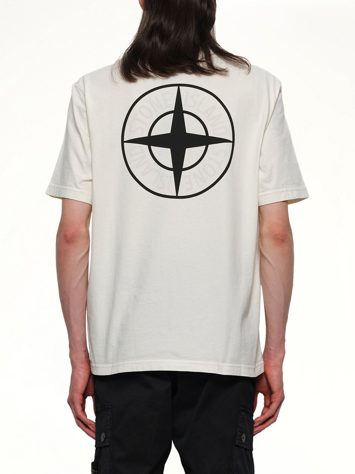 STONE ISLAND 210003 02 Industrial Logos S/S T-Shirt (Ivory)
