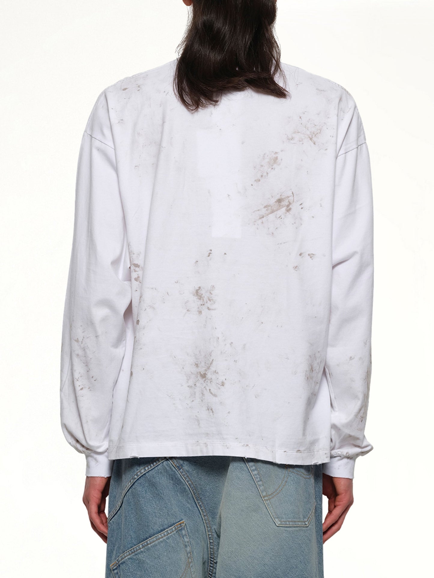 DOUBLET Long Sleeve T-Shirt With Villain Bear (White)