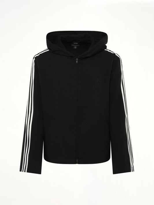 Y-3 Hooded Track Top 3-Stripes (Black)