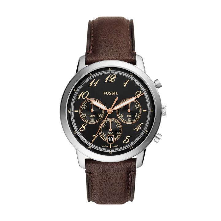 Image of Watches. Productname: Fossil Neutra Chronograph Brown Leather Watch FS6024 in Watch colour by brand - Fossil