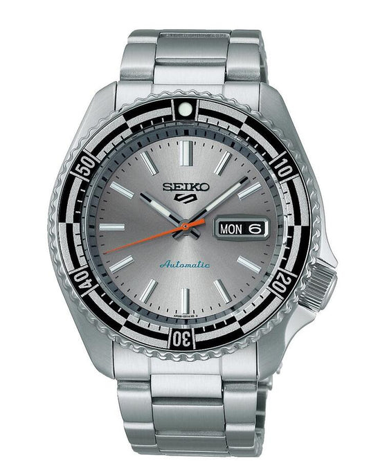 Image of Watches. Productname: Seiko 5 Sports Retro Special Edition Watch Silver Dial SRPK09K in Watch colour by brand - Seiko