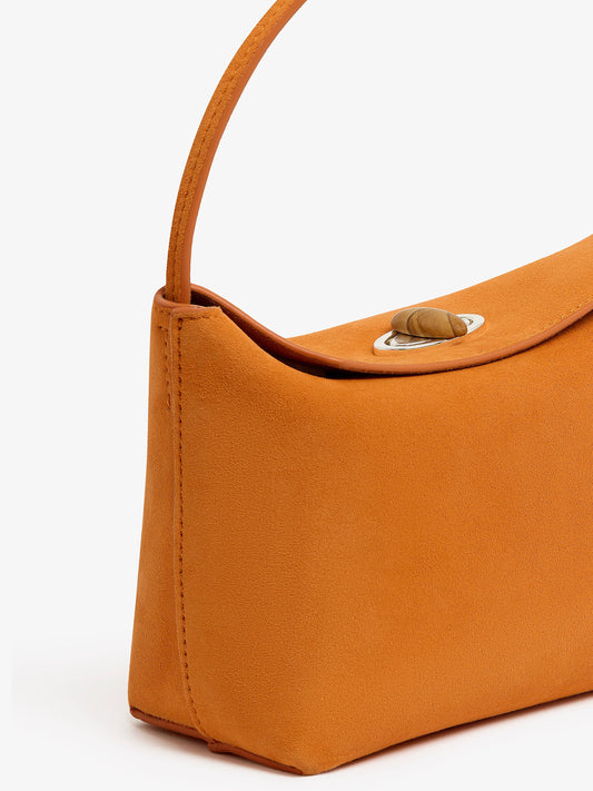 CHRISTOPHER ESBER Turnlock Suede Mini Bag (Orange)