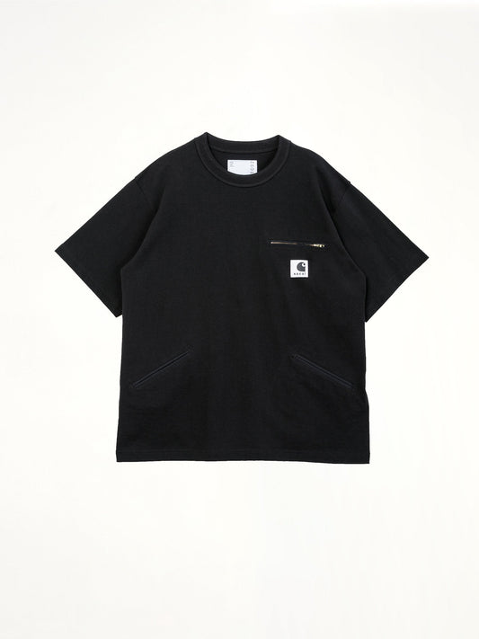 SACAI Carhartt WIP Cotton Jersey T-Shirt (Black)