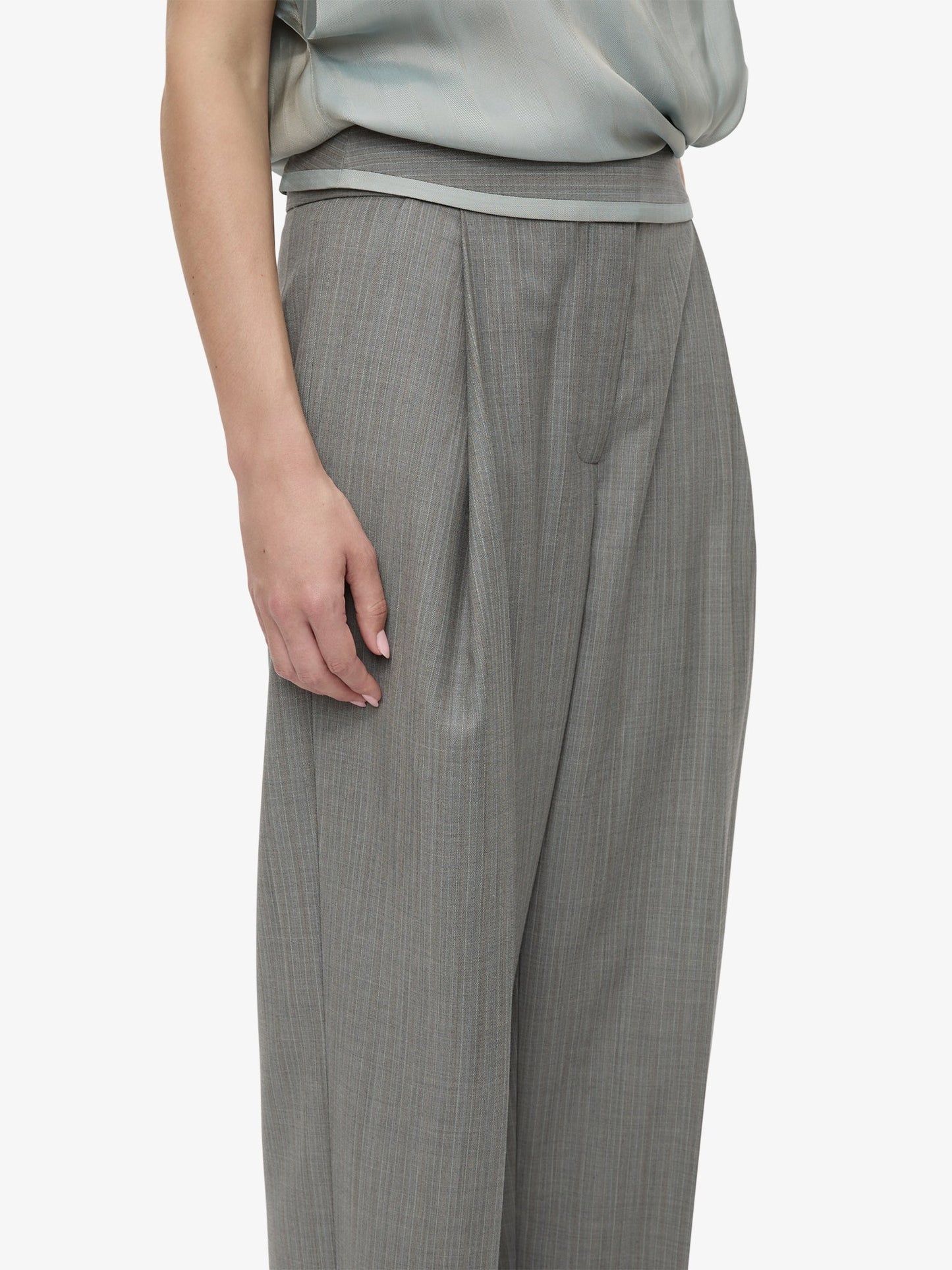 CHRISTOPHER ESBER Sashed Tailored Trouser (Stripe)