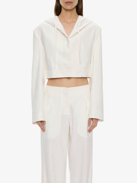 CHRISTOPHER ESBER Noa Linen Hoodie (White)