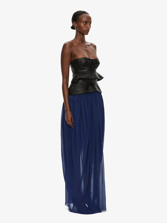CHRISTOPHER ESBER Bellona Moulded Leather Belted Skirt (Multi)