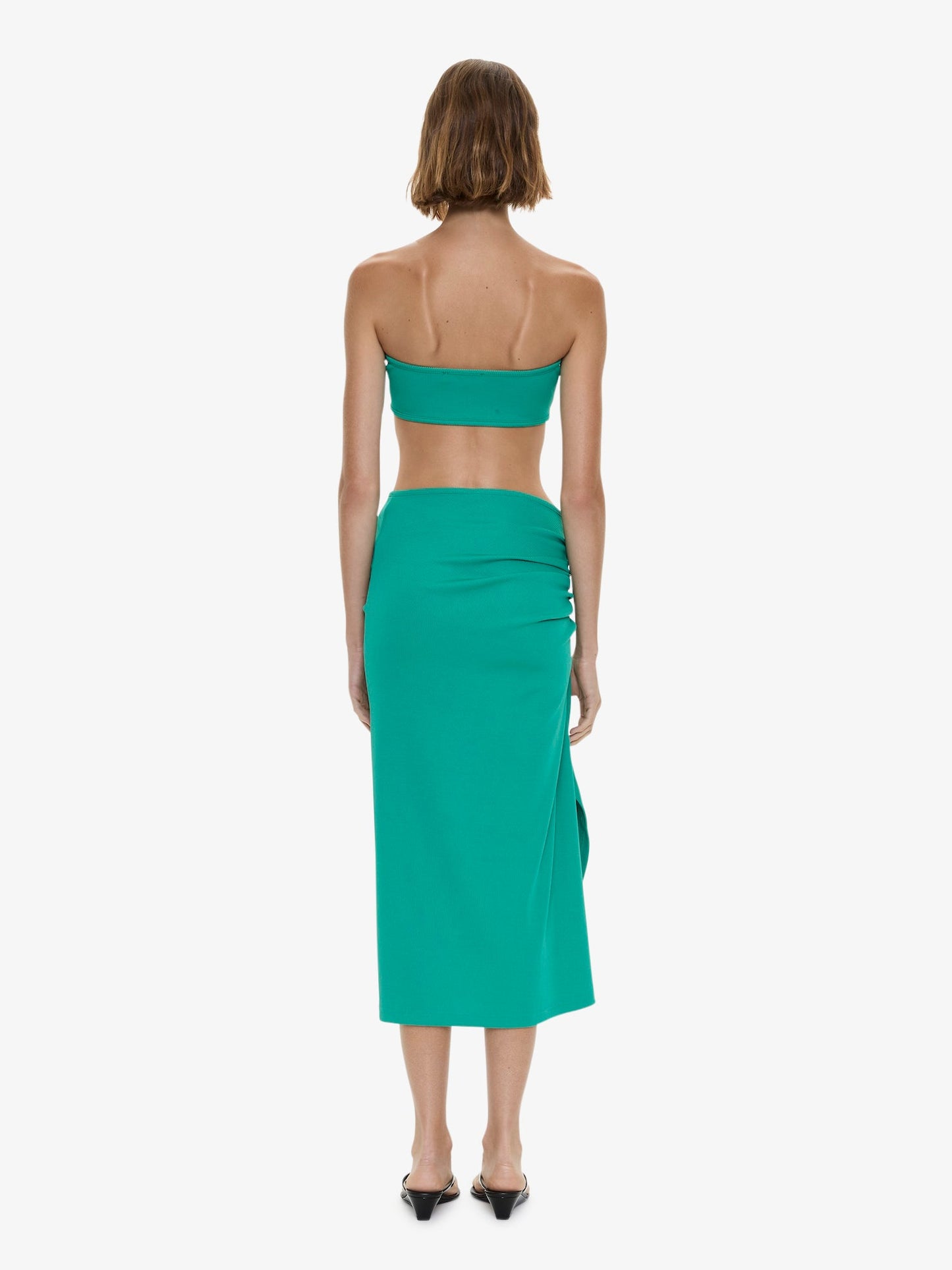 CHRISTOPHER ESBER Droplet Crystal Clasp Cascade Skirt (Malachite)