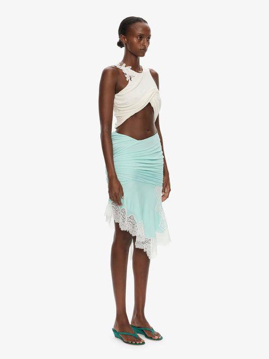 CHRISTOPHER ESBER Incline Gathered Skirt (White)