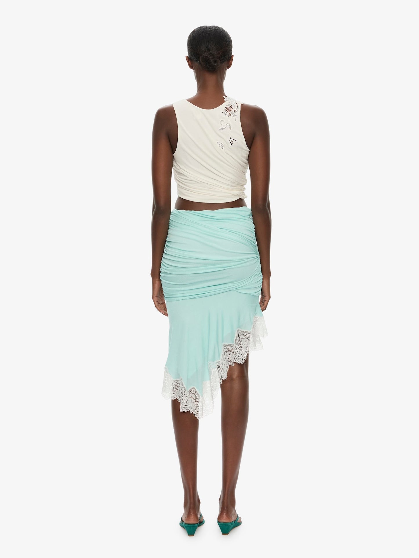 CHRISTOPHER ESBER Incline Gathered Skirt (White)