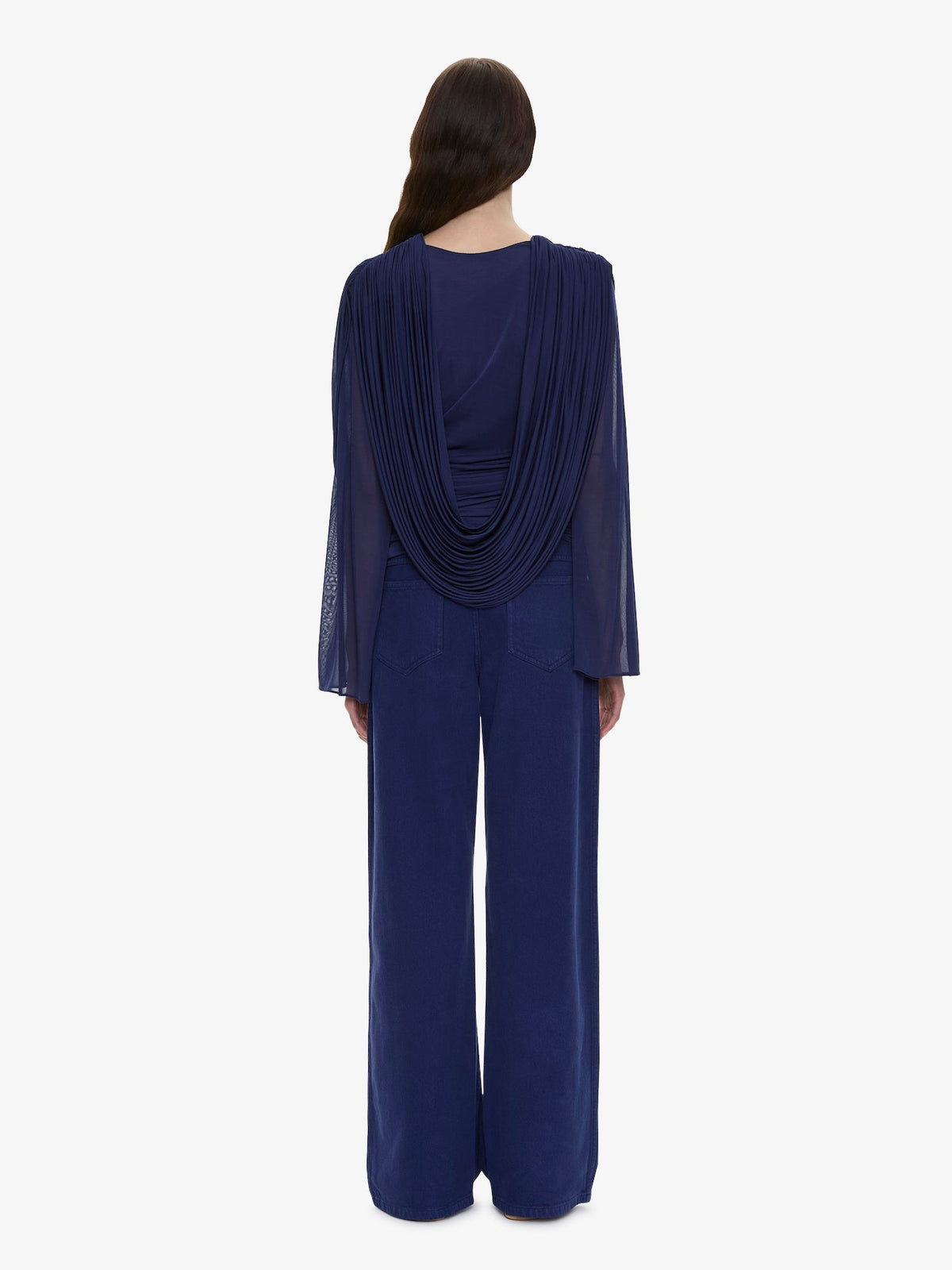 CHRISTOPHER ESBER Ripple Drape Long Sleeve Top (Ink)