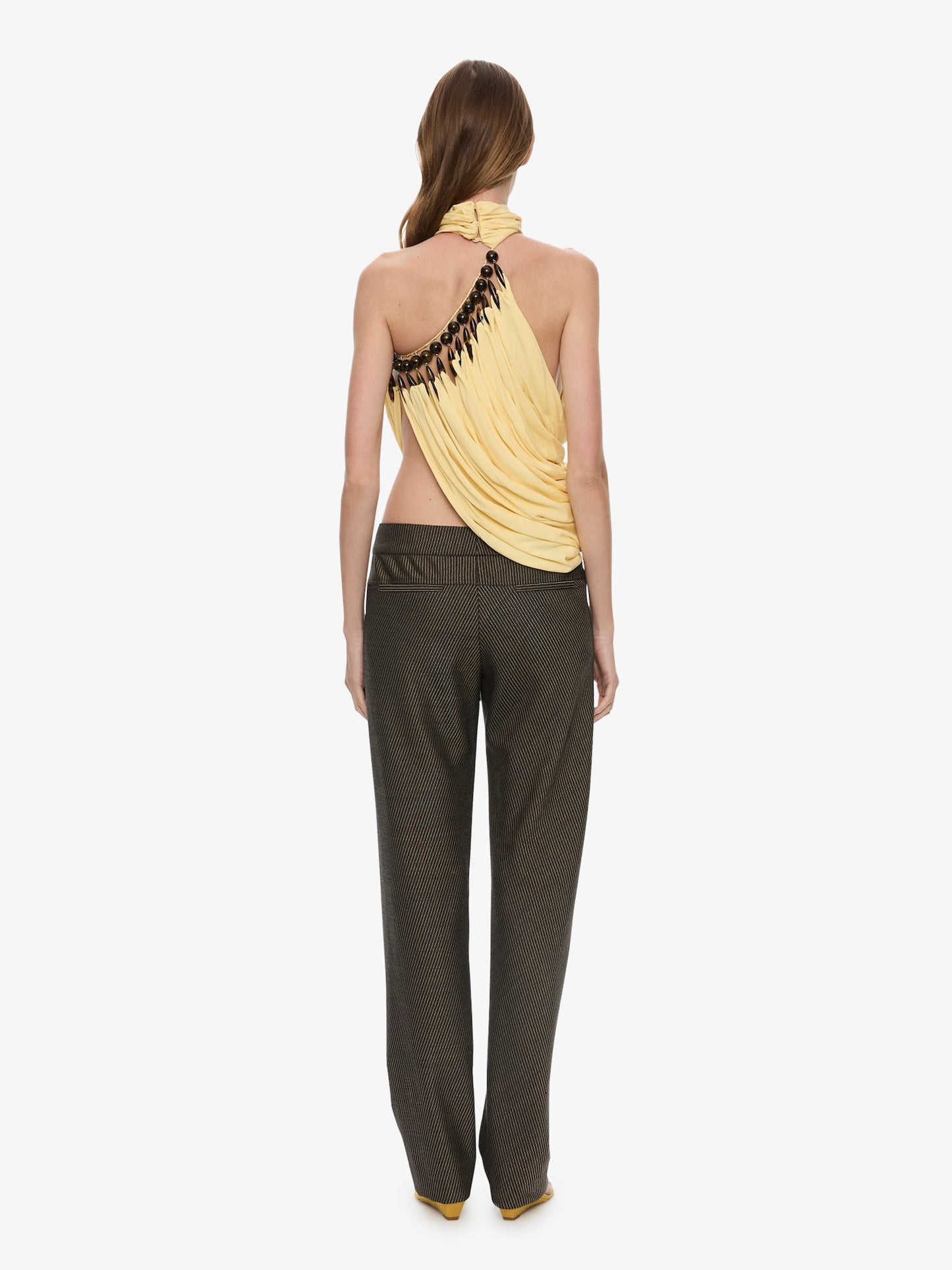 CHRISTOPHER ESBER Tortoise Droplet Halter Top (Butter)