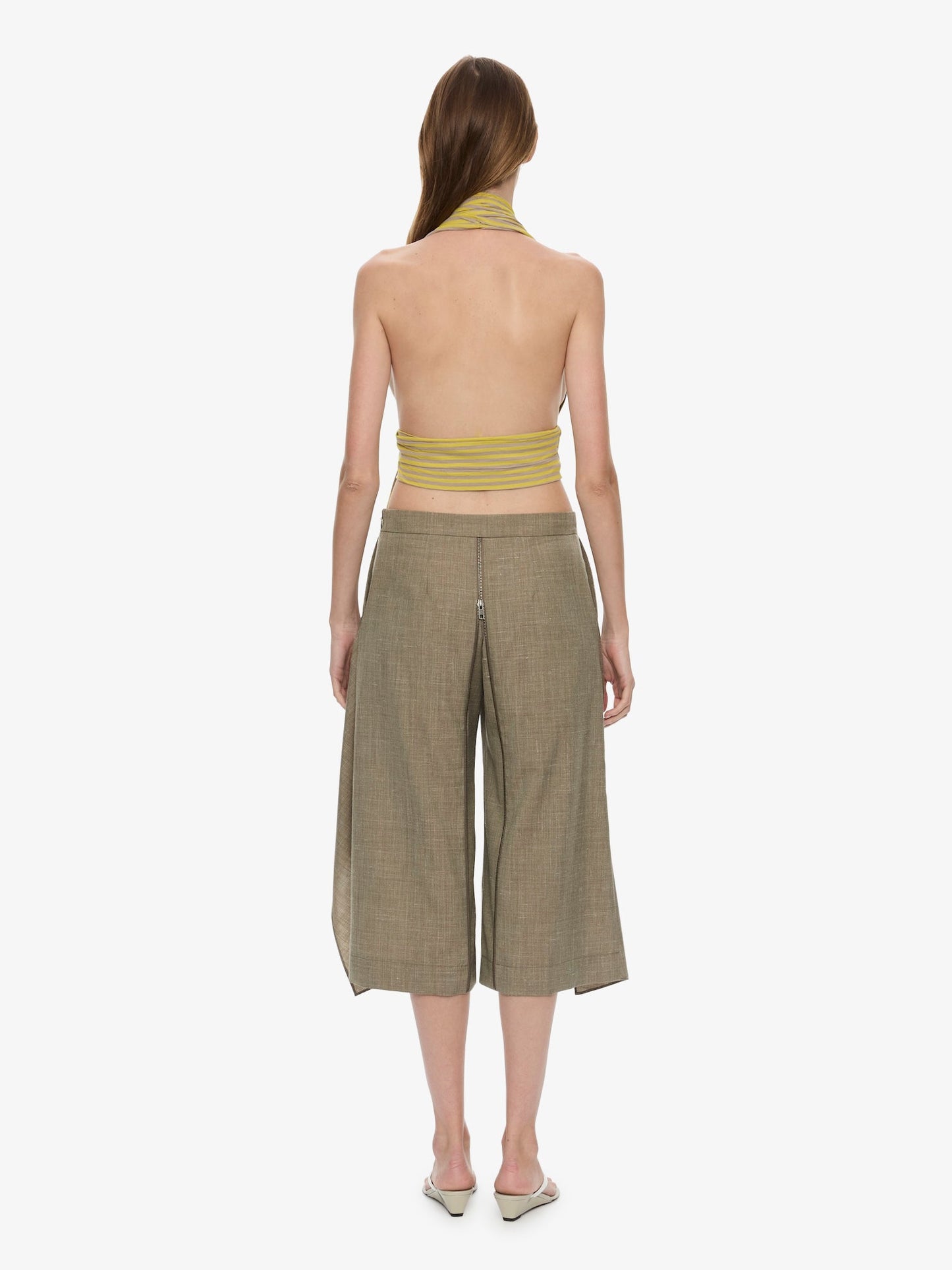 CHRISTOPHER ESBER Scarf Draped Halter Top (Stripe)