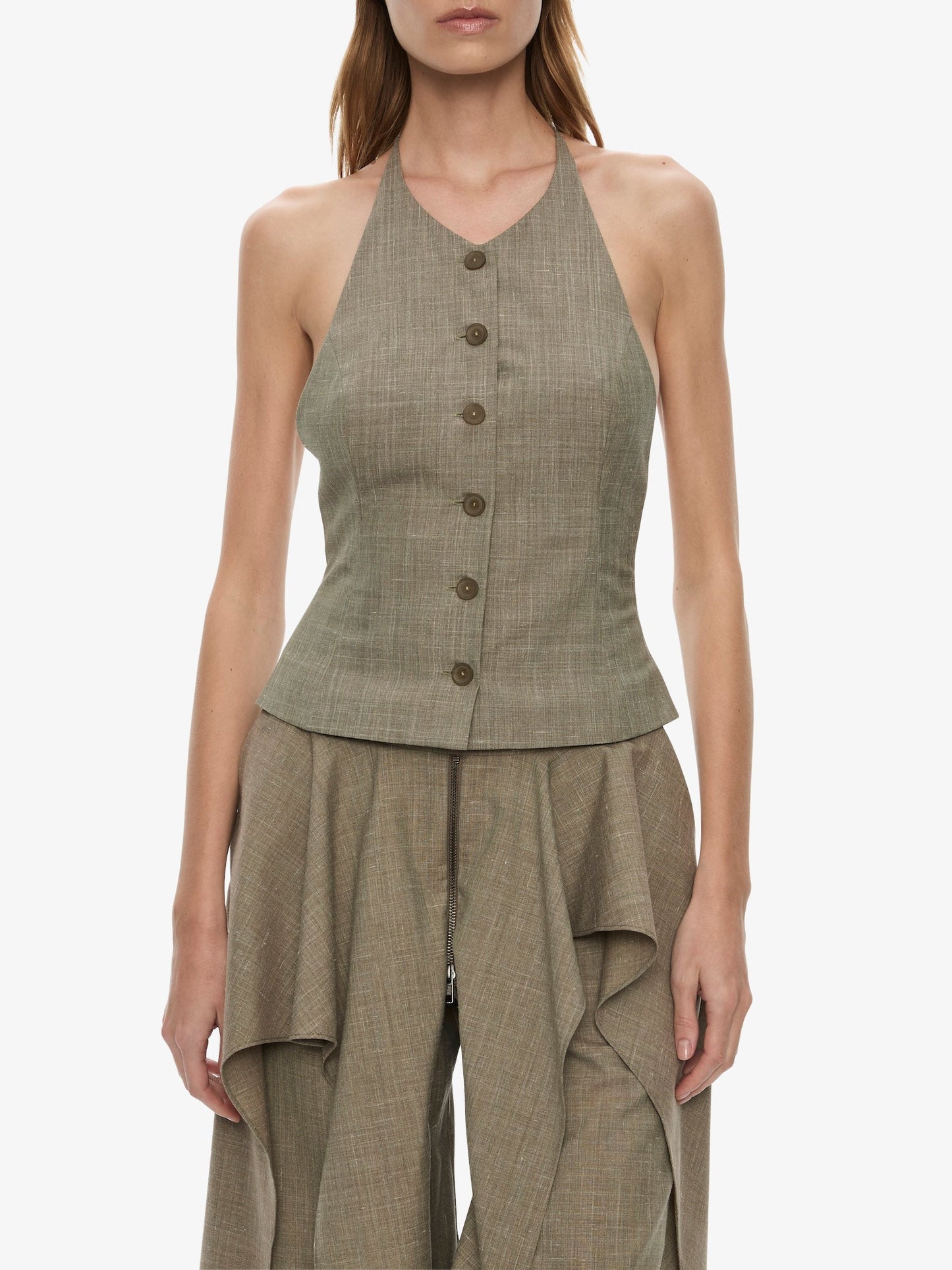 CHRISTOPHER ESBER Banyan Tailored Backless Vest (Marle)