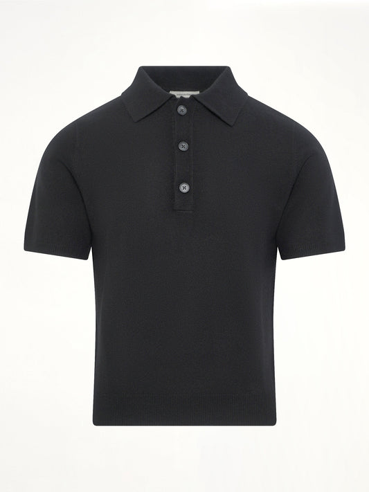 ENTIRE STUDIOS Short Sleeve Knit Polo (Black)