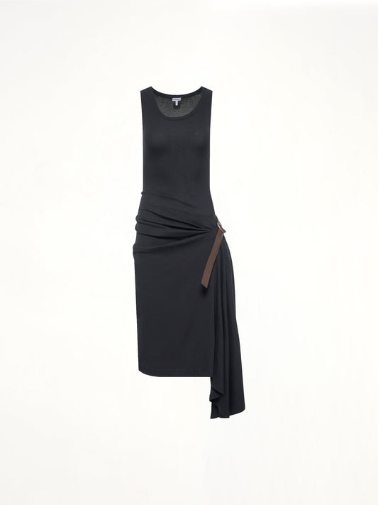 LOEWE Belted Tank Dress (Black)