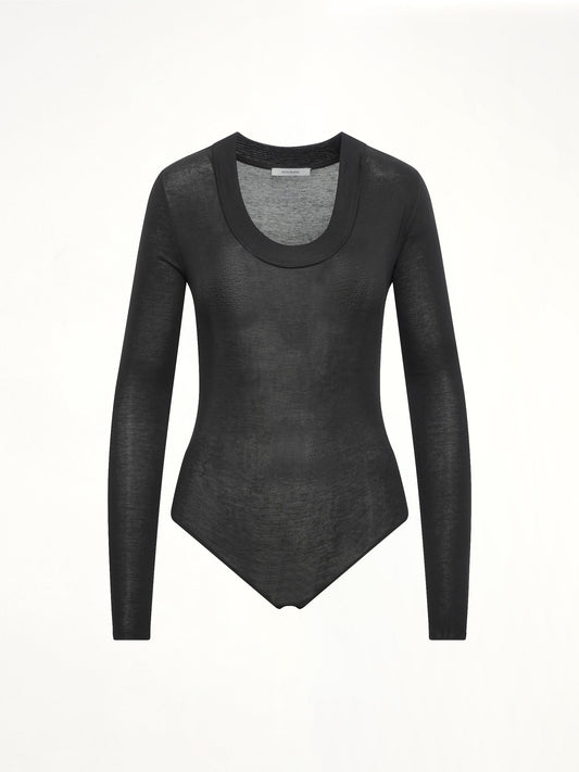 ENTIRE STUDIOS Circle Neck Bodysuit (Black)