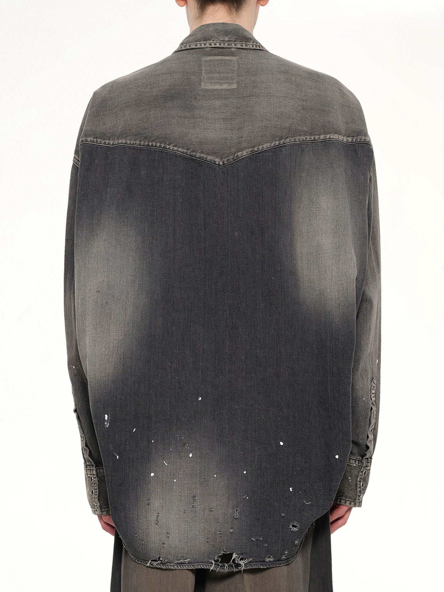 MAISON MIHARA YASUHIRO Denim Shirts W Sticker (Black)