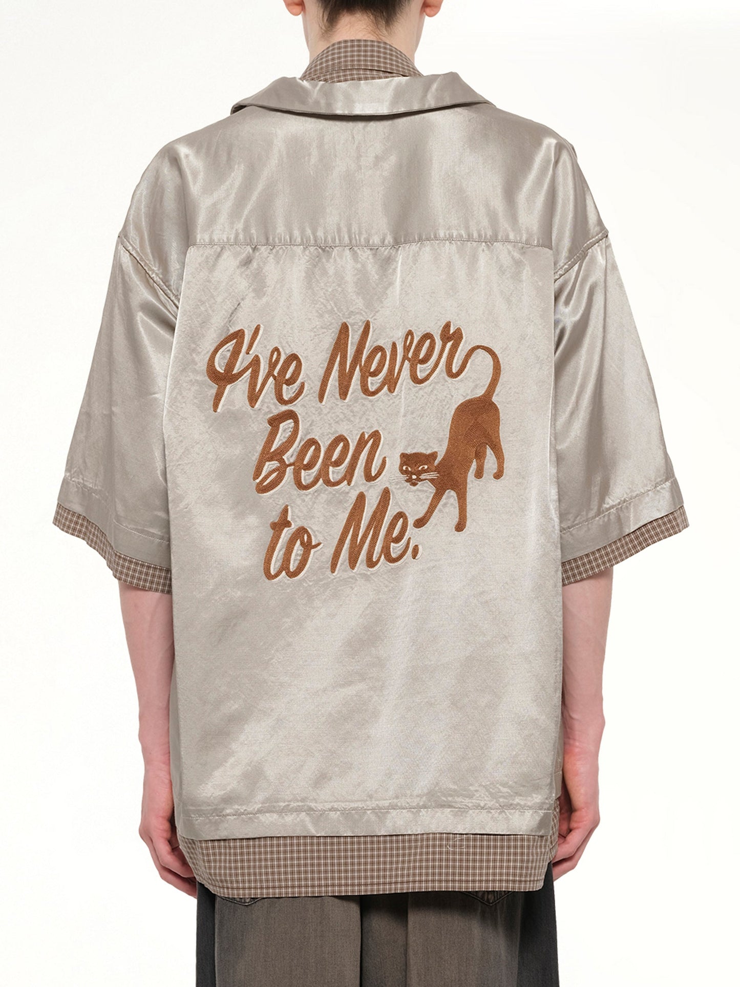 MAISON MIHARA YASUHIRO W-Layered H/S Shirts (Beige)