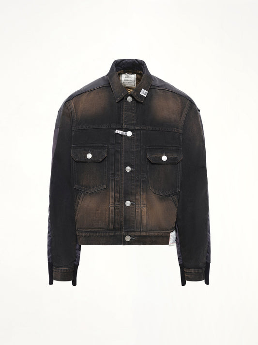 MAISON MIHARA YASUHIRO Combined Denim MA-1 Blouson (Black)