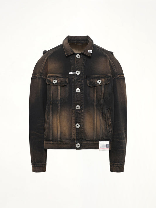 MAISON MIHARA YASUHIRO Back Vest Denim Blouson (Black)