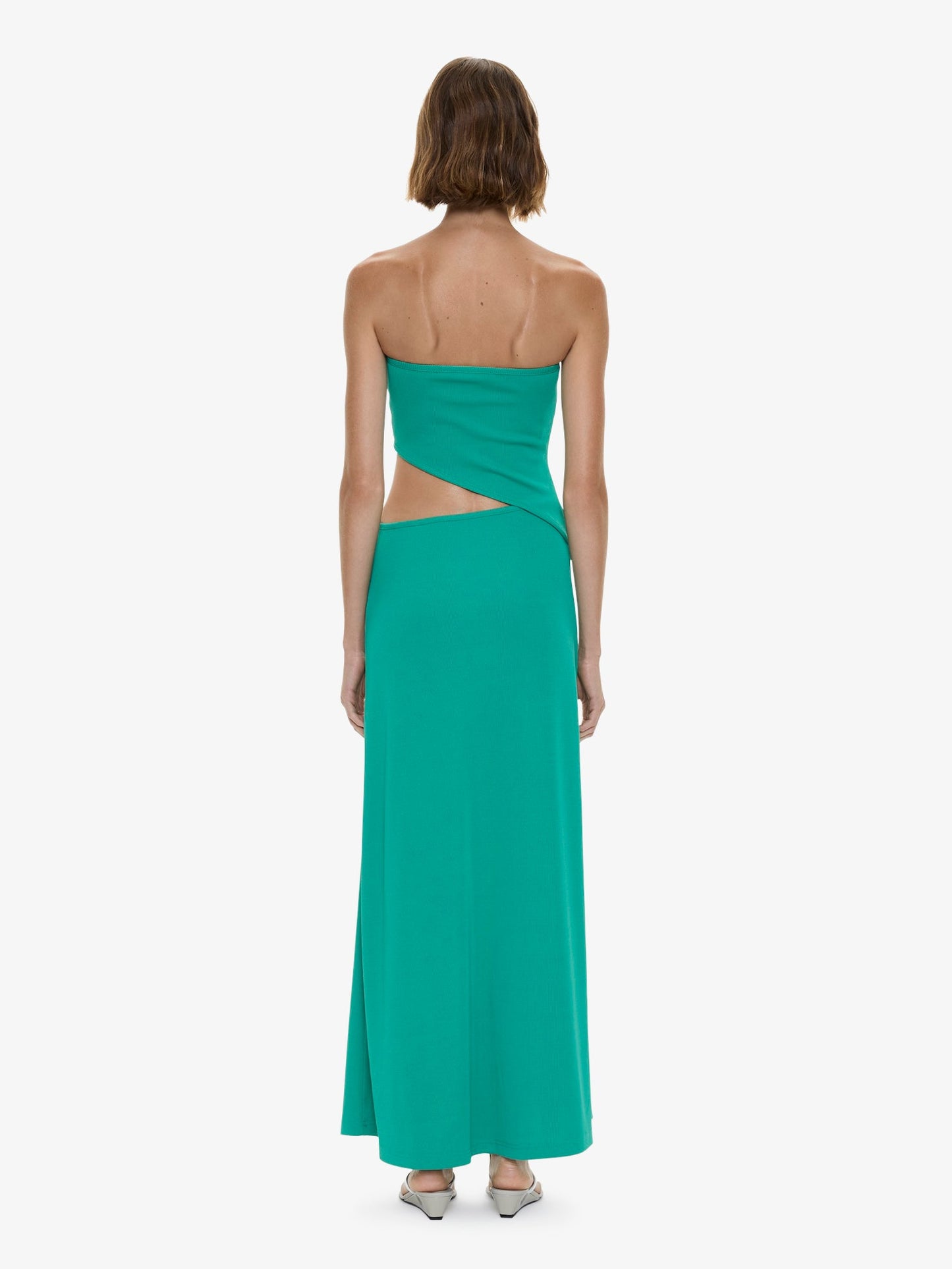CHRISTOPHER ESBER Droplet Crystal Pendant Strapless Dress (Malachite)