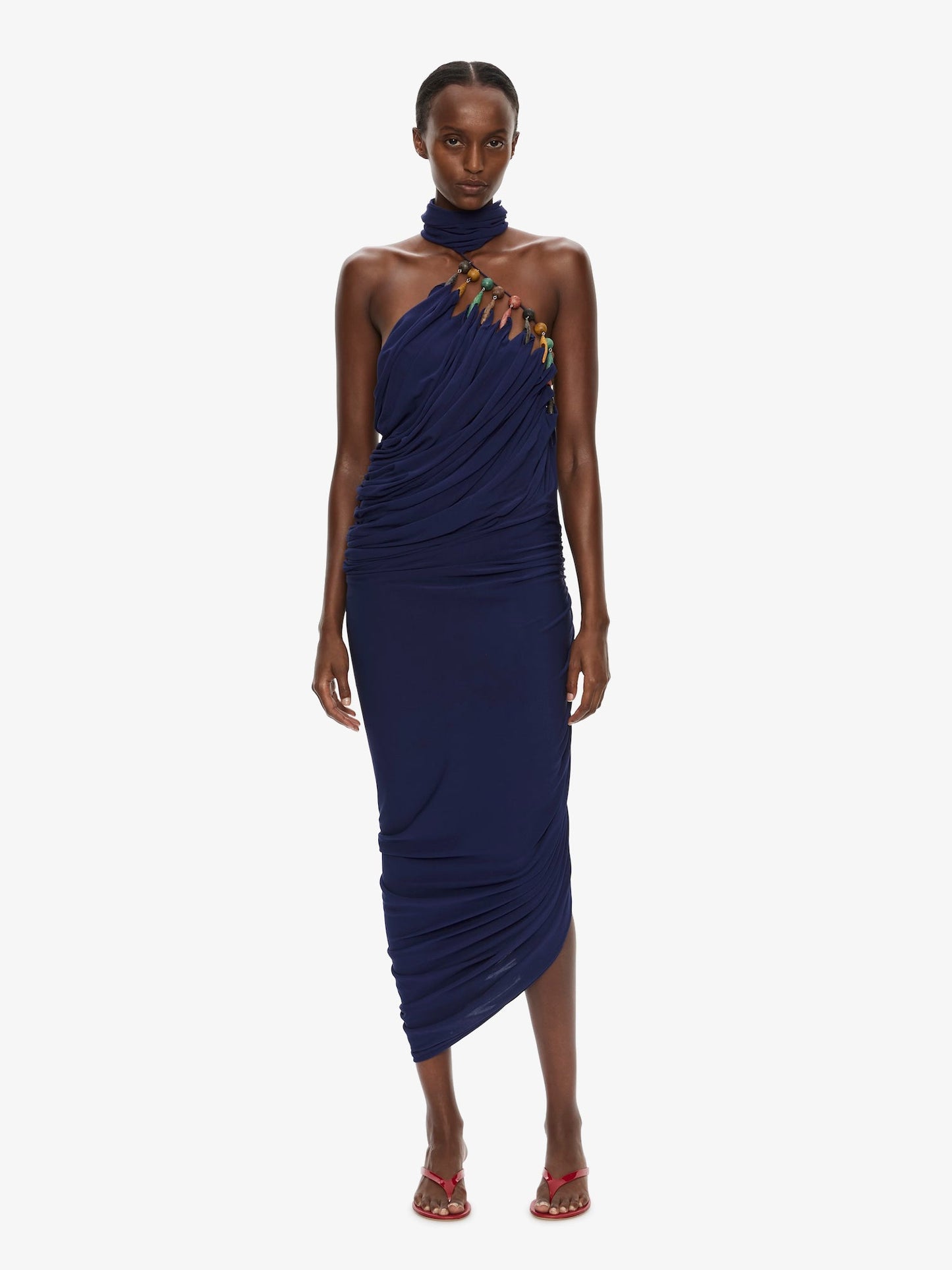 CHRISTOPHER ESBER Tropique Droplet Halter Dress (Ink)