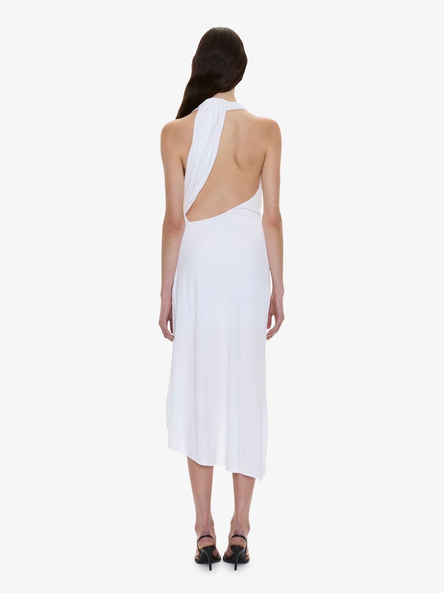 CHRISTOPHER ESBER Spire Cascade Midi Dress (White)