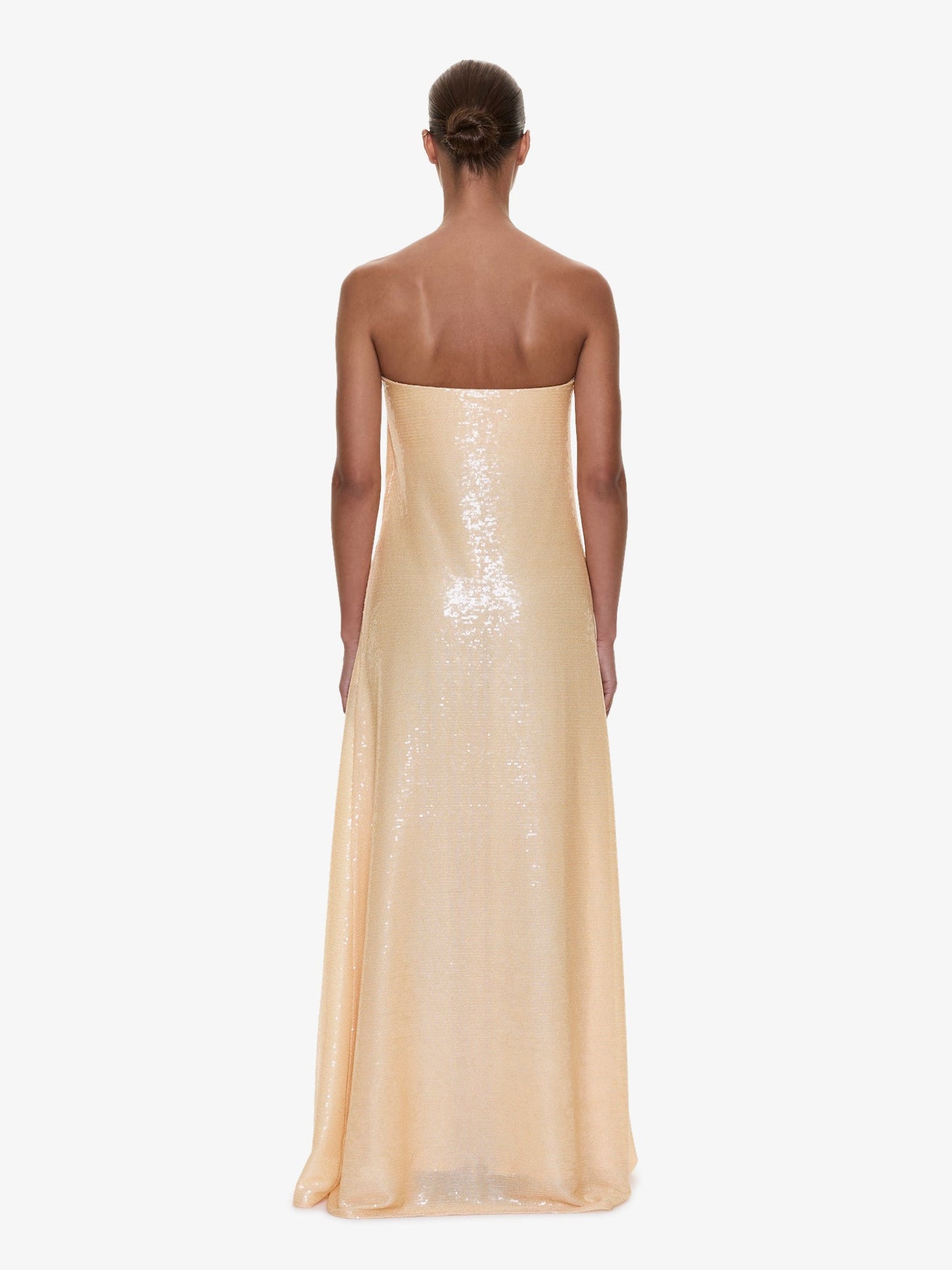 CHRISTOPHER ESBER Opaline Sequin Strapless Gown (Butter)