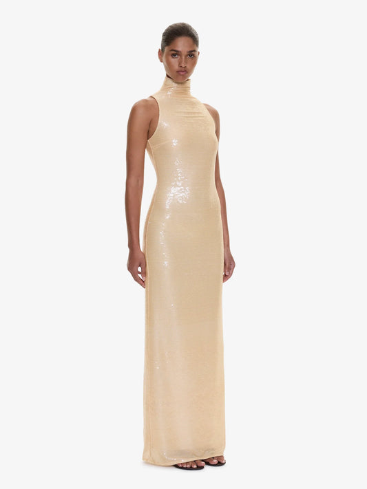 CHRISTOPHER ESBER Opaline Sequin Tank Gown (Butter)