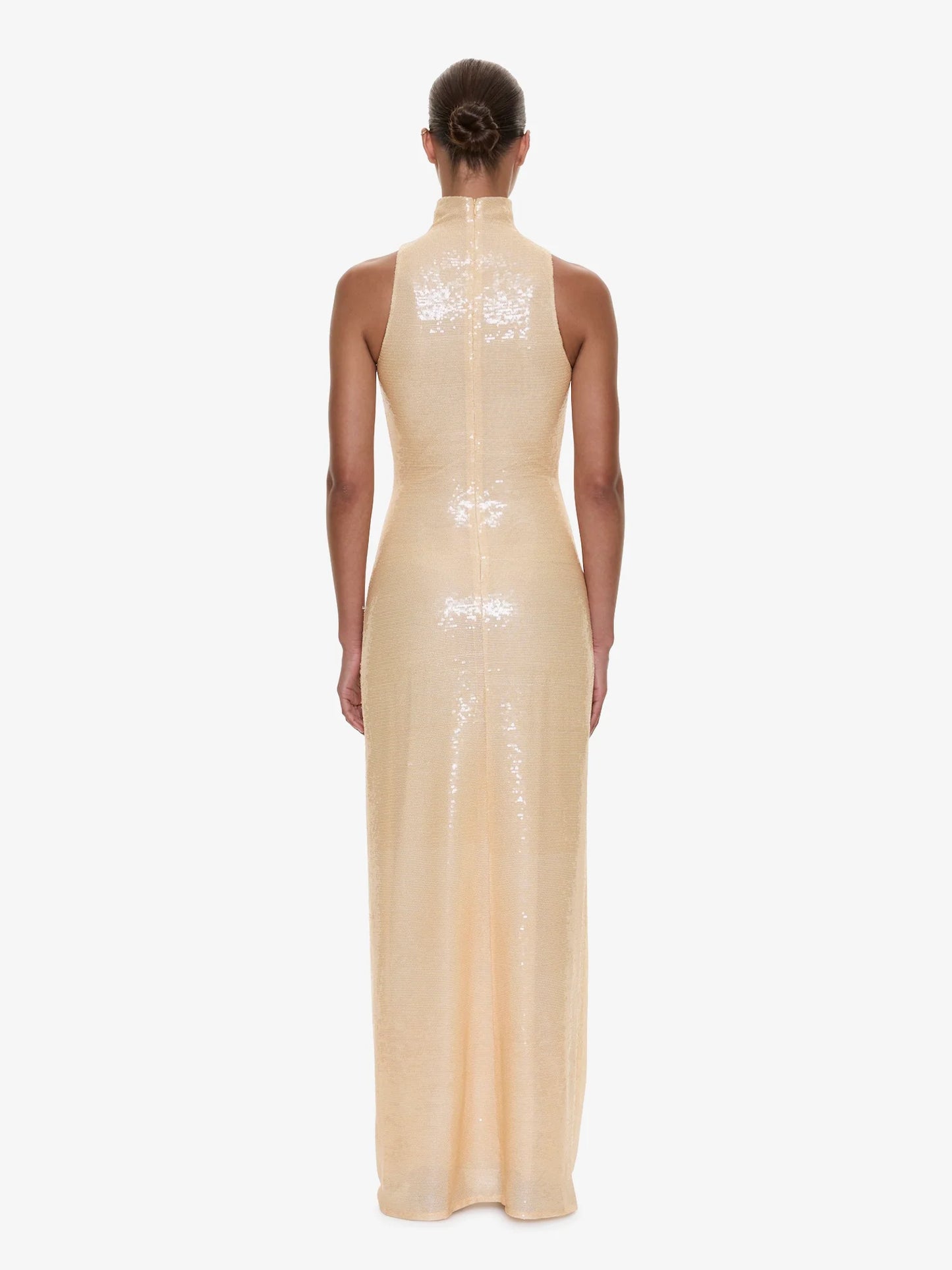 CHRISTOPHER ESBER Opaline Sequin Tank Gown (Butter)