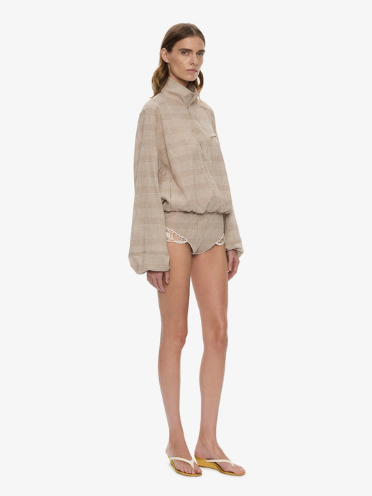 CHRISTOPHER ESBER Batiste Embroidered Handkerchief One Piece (Check)