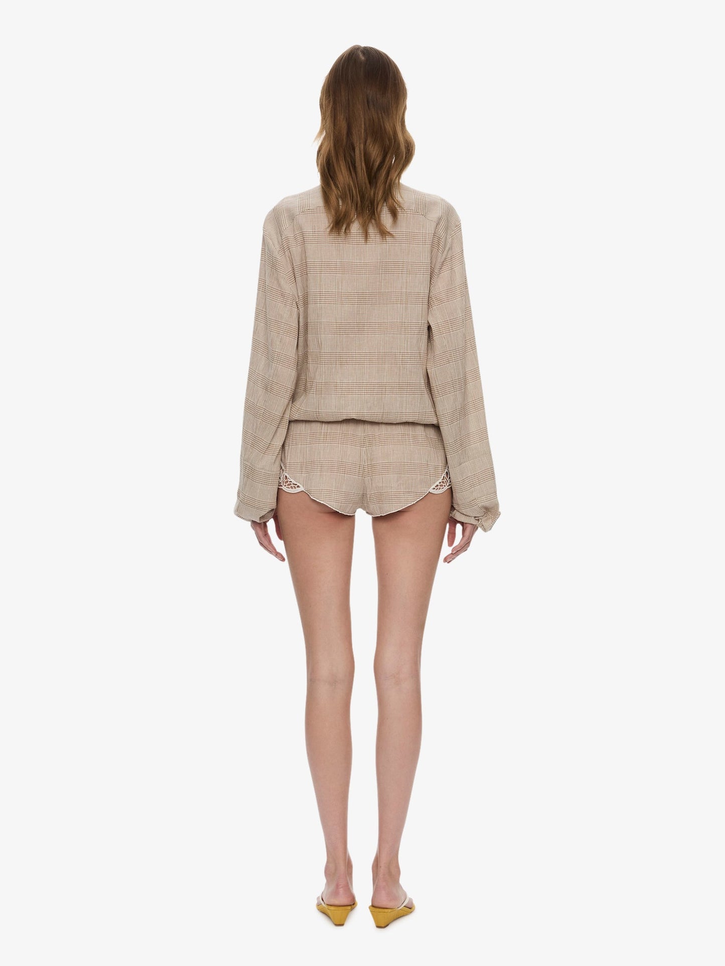 CHRISTOPHER ESBER Batiste Embroidered Handkerchief One Piece (Check)