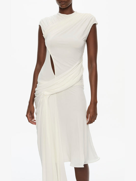 CHRISTOPHER ESBER Adriea Tiered Tank Dress (White)