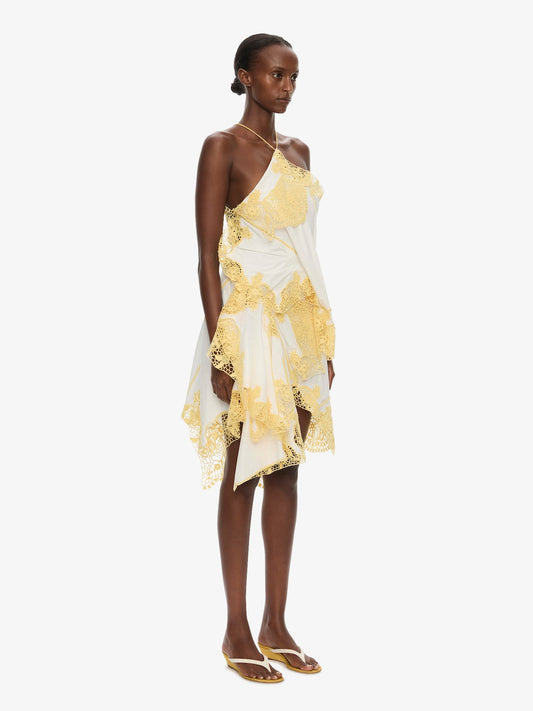CHRISTOPHER ESBER Embroidered Handkerchief Envelope Scarf Dress (Soleil)