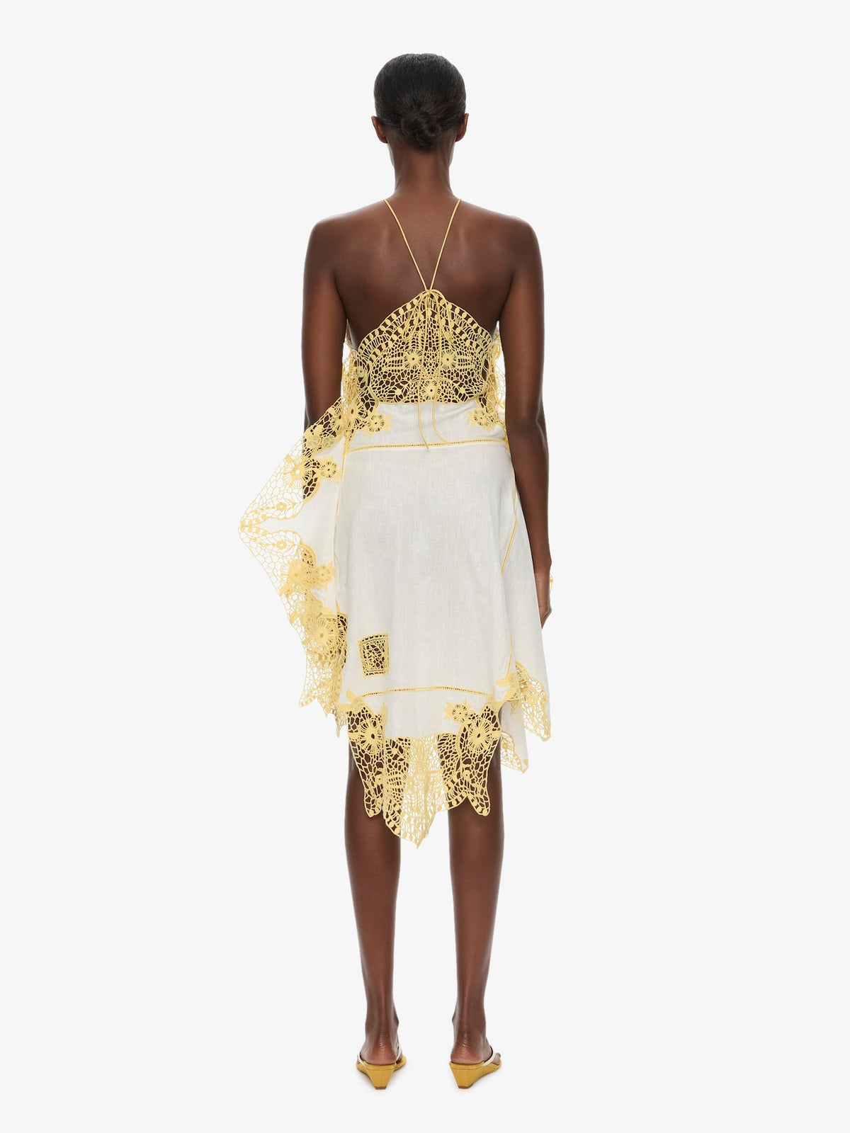 CHRISTOPHER ESBER Embroidered Handkerchief Envelope Scarf Dress (Soleil)
