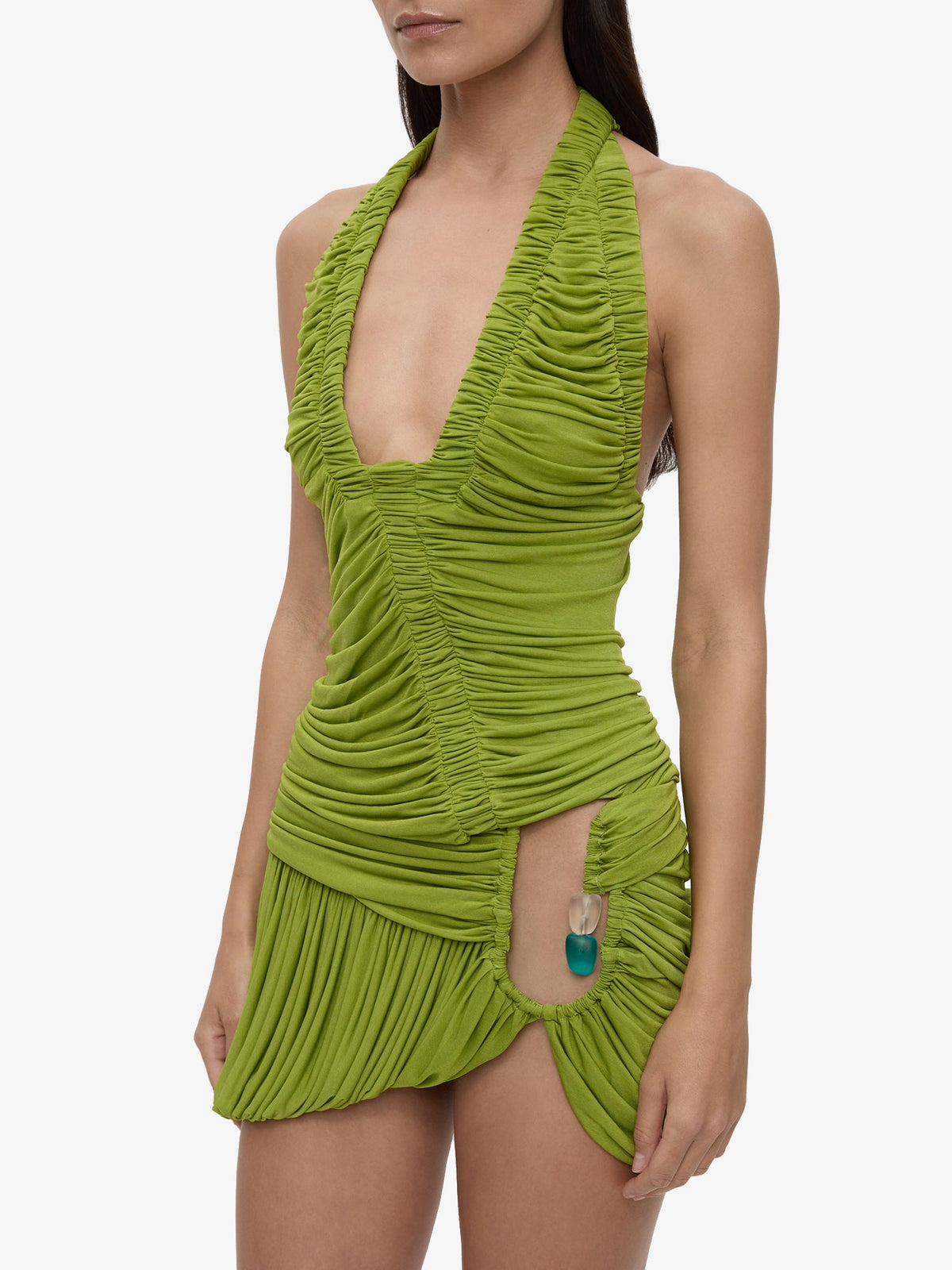 CHRISTOPHER ESBER Beach Glass Bubble Mini Dress (Green)