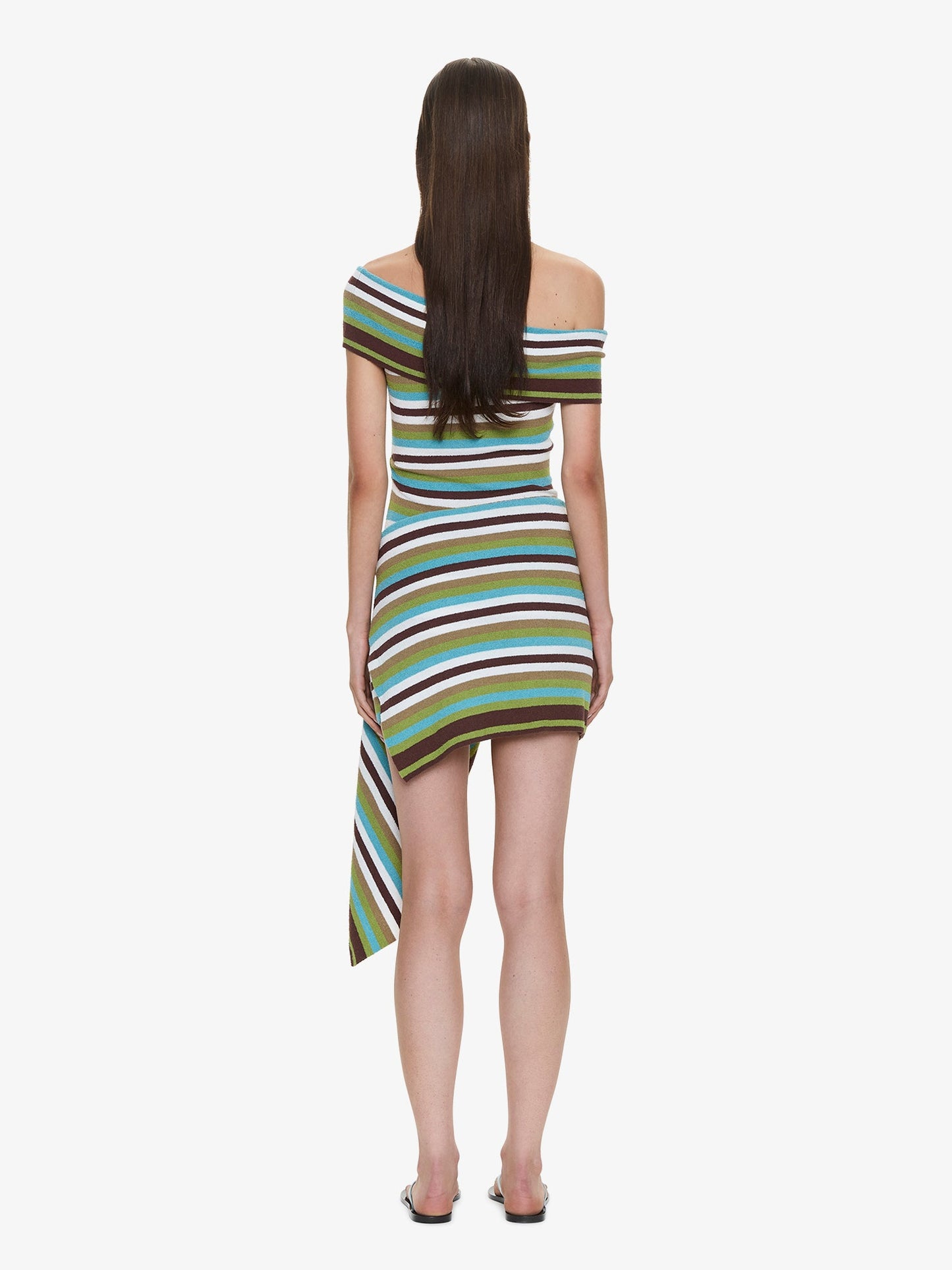 CHRISTOPHER ESBER Knit Extension Drape Mini Dress (Stripe)