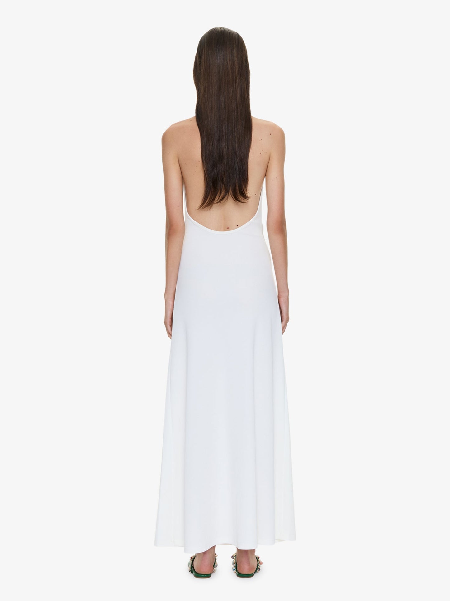 CHRISTOPHER ESBER Crystal Pendant Tank Dress (White)