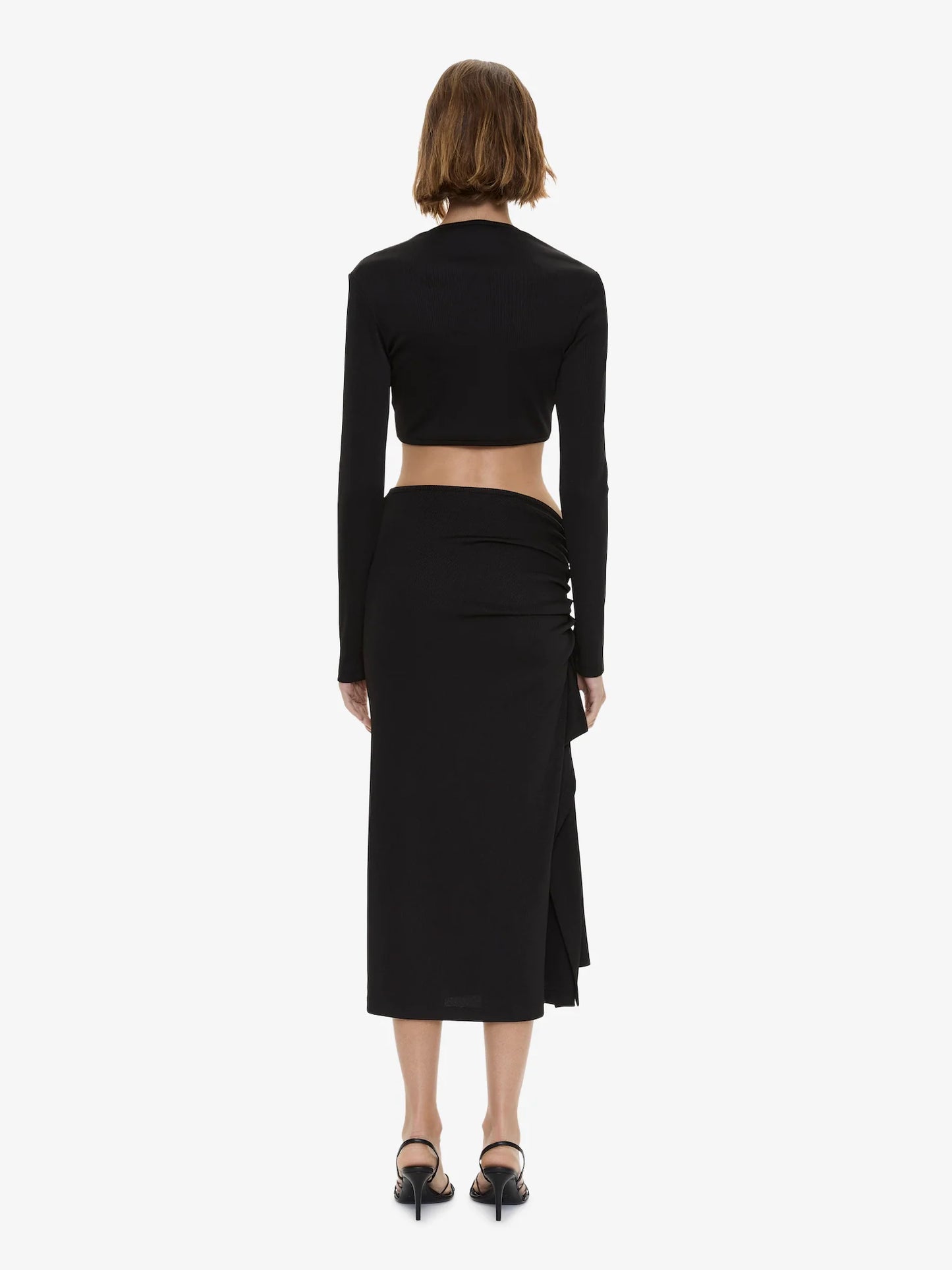 CHRISTOPHER ESBER Droplet Crystal Pendant Long Sleeve Top (Black)