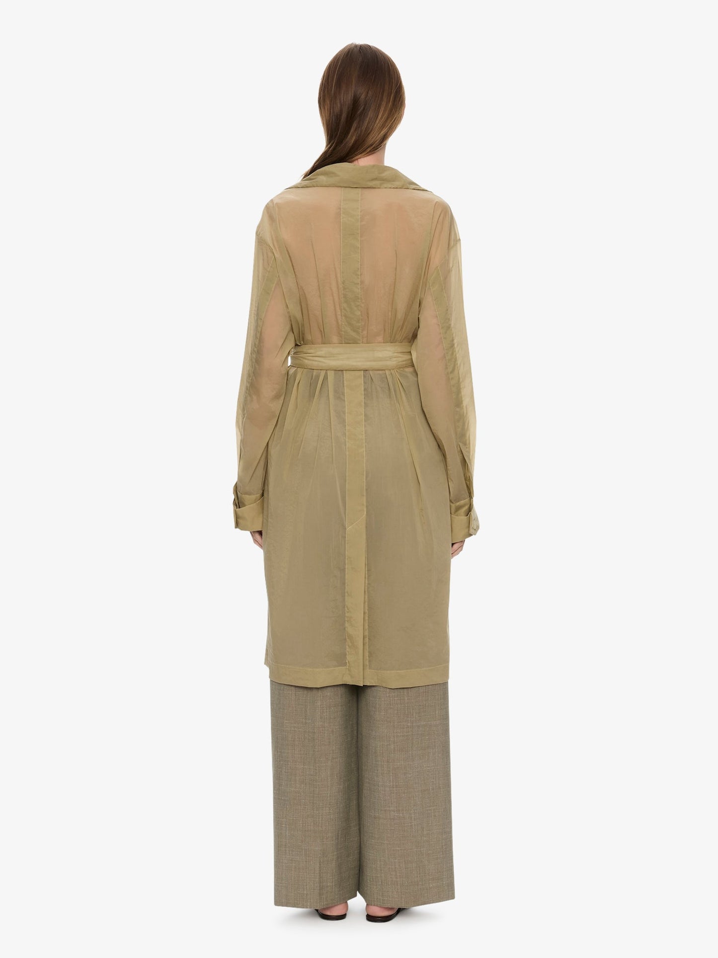 CHRISTOPHER ESBER Lucent Mottled Sheer Chore Jacket (Moss)