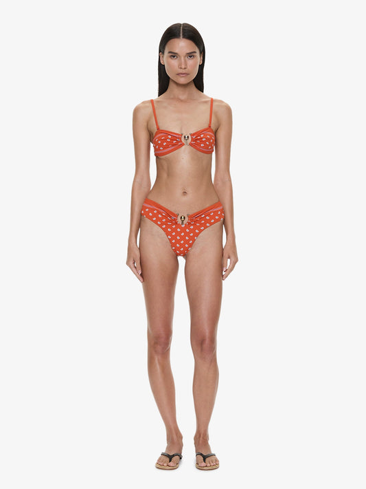 CHRISTOPHER ESBER Bandana Ruched Orbit Bandeau (Print)