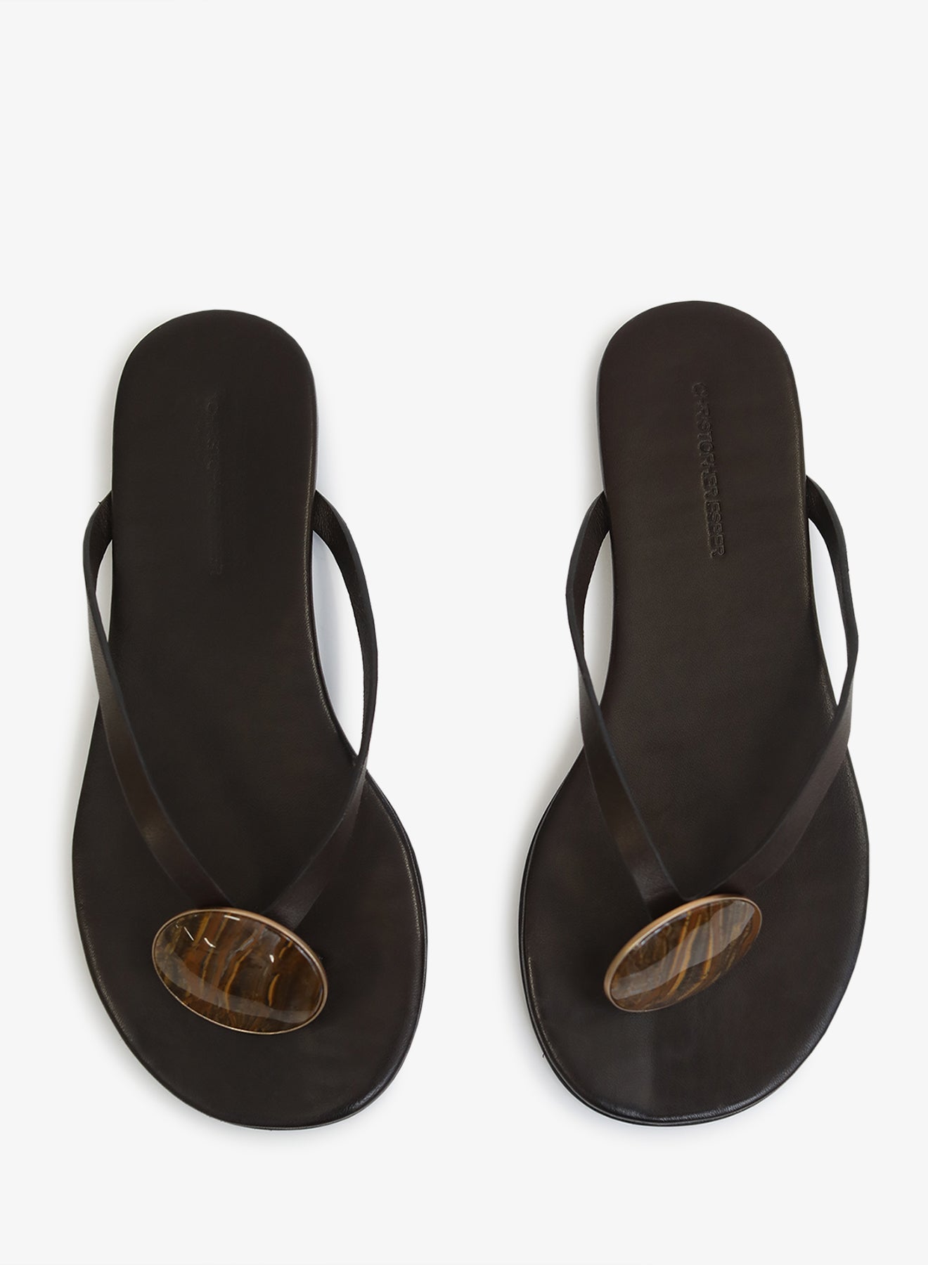 CHRISTOPHER ESBER Aura Quartz Flip Flop (Carob)