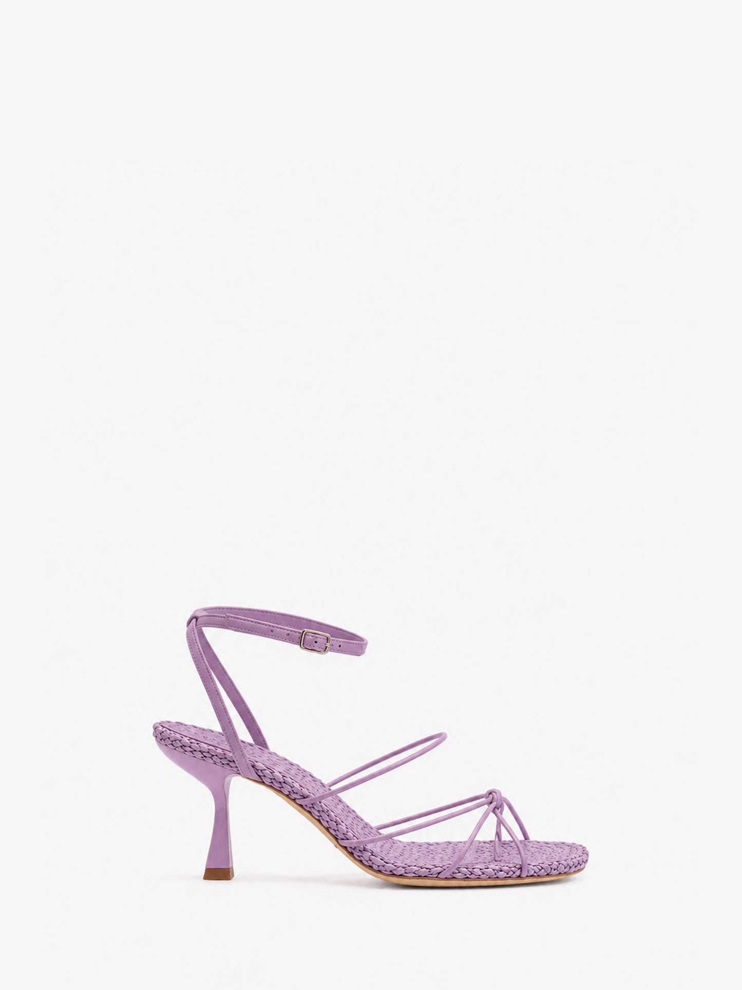 Image of Heels. Product name - Blaze Raffia Suede Heel in Pink colour by brand - CHRISTOPHER ESBER
