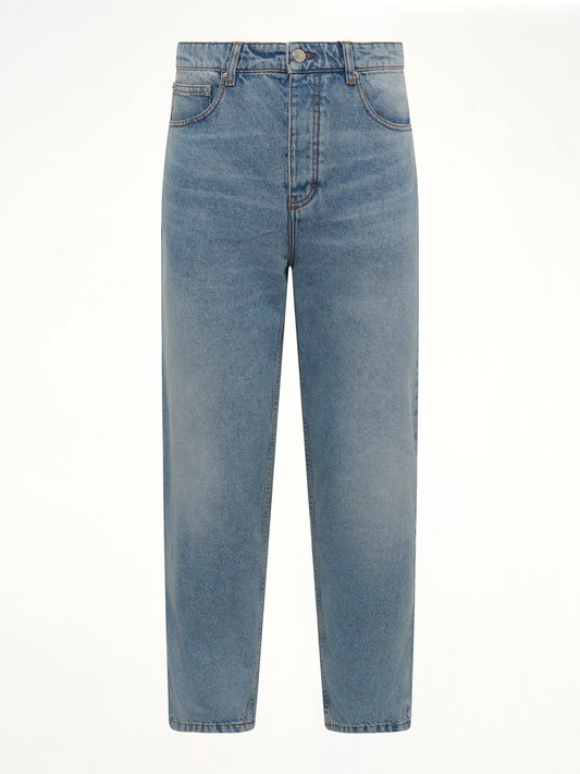 AMI PARIS Tapered Fit Jeans (Blue)