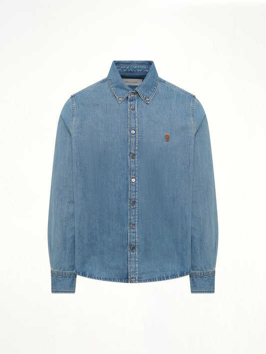 PARIS Contrasted Ami De Coeur Shirt (Blue)