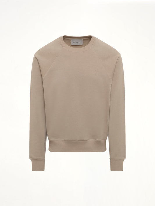 AMI PARIS Small Embossed ADC Sweatshirt (Beige)