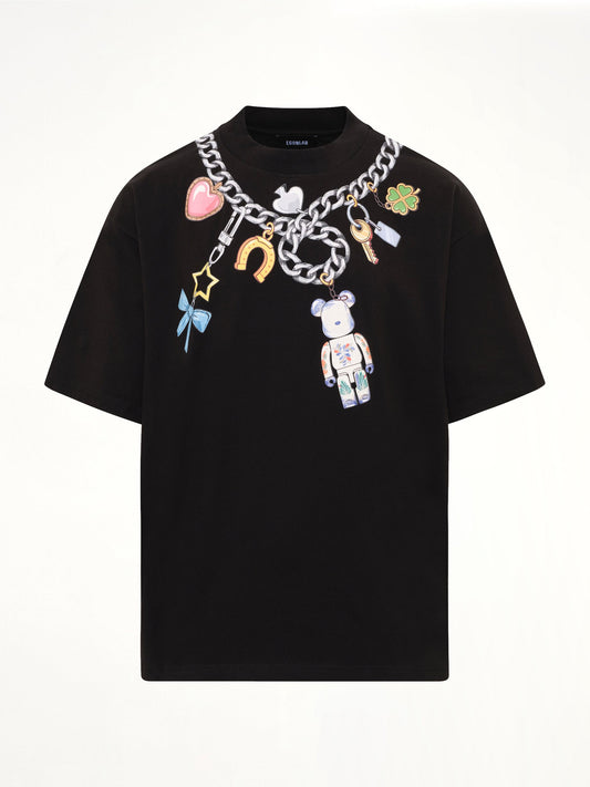 EGONLAB Bearbrick Print Cotton T-Shirt (Black)